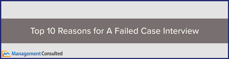 Interview Fail Cover Top 10 Reasons for A Failed Case Interview